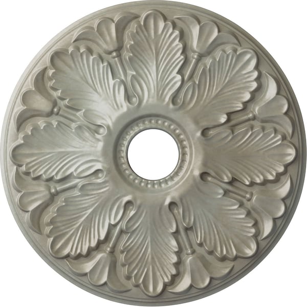 Ekena Millwork Milan Ceiling Medallion (Fits Canopies up to 4 5/8"), 24 1/2"OD x 3 1/2"ID x 1"P, Flash Gold CM24MIFLS - main